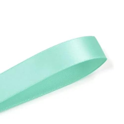 25 28 32 38 mm 100 Yards/Los doppelseitiges Satinband hell- und dunkelblau für Party-Hochzeitsdekoration handgefertigte Rosenblüten-Aqua 314–32 mm von AYHTUD