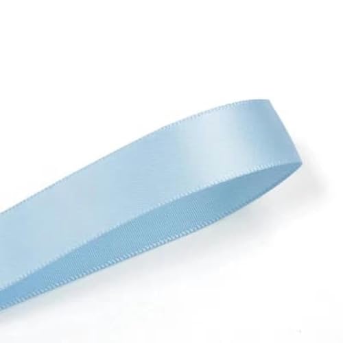 25 28 32 38 mm 100 Yards/Los doppelseitiges Satinband hell- und dunkelblau für Party-Hochzeitsdekoration handgefertigte Rosenblüten-Blautopas 308-28 mm von AYHTUD