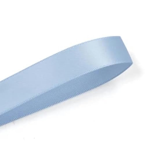 25 28 32 38 mm 100 Yards/Los doppelseitiges Satinband hell- und dunkelblau für Party-Hochzeitsdekoration handgefertigte Rosenblüten-Bluebird 333-25 mm von AYHTUD