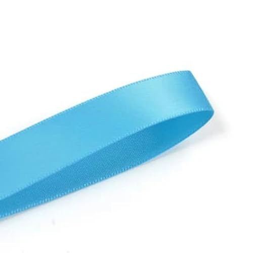 25 28 32 38 mm 100 Yards/Los doppelseitiges Satinband hell- und dunkelblau für Party-Hochzeitsdekoration handgefertigte Rosenblüten-Inselnblau 328–32 mm von AYHTUD