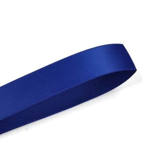 25 28 32 38 mm 100 Yards/Los doppelseitiges Satinband hell- und dunkelblau für Party-Hochzeitsdekoration handgefertigte Rosenblüten-Kobalt 329–38 mm von AYHTUD