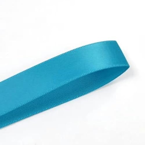 25 28 32 38 mm 100 Yards/Los doppelseitiges Satinband hell- und dunkelblau für Party-Hochzeitsdekoration handgefertigte Rosenblüten-Methylblau 326-32 mm von AYHTUD