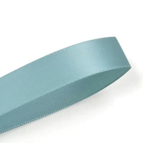 25 28 32 38 mm 100 Yards/Los doppelseitiges Satinband hell- und dunkelblau für Party-Hochzeitsdekoration handgefertigte Rosenblüten-Nilblau 331-38 mm von AYHTUD