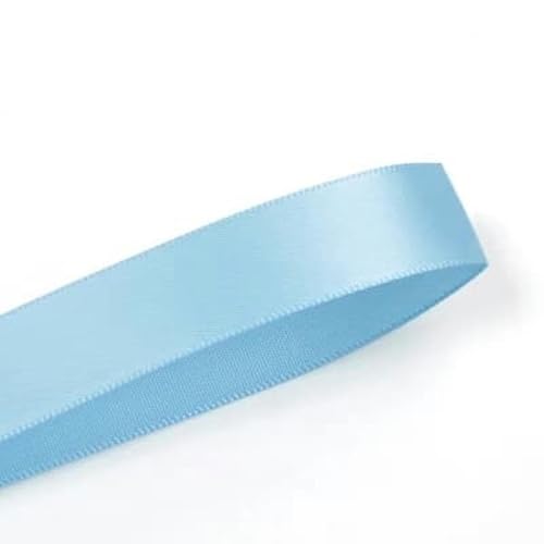 25 28 32 38 mm 100 Yards/Los doppelseitiges Satinband hell- und dunkelblau für Party-Hochzeitsdekoration handgefertigte Rosenblüten-blauer Nebel 311-28 mm von AYHTUD