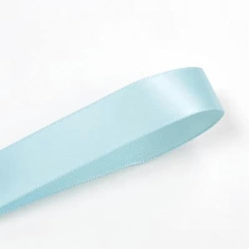 25 28 32 38 mm 100 Yards/Los doppelseitiges Satinband hell- und dunkelblau für Party-Hochzeitsdekoration handgefertigte Rosenblüten-hellblau 305-32 mm von AYHTUD