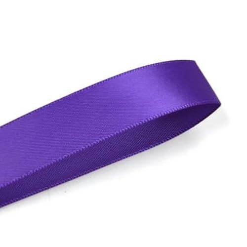 25 28 32 38 mm 100 Yards/Los einseitiges Satinband Lila für Party-Hochzeitsdekoration handgefertigte Rosenblumen Kunsthandwerk - königliches Lila 470-38 mm von AYHTUD