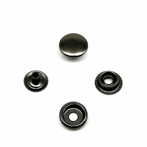 25 Sets Nr. 655, Nr. 633, Nr. 831, Nr. 201, Metall, kein Nähen, Druckknopf, Druckknopf, Niete, Ledertasche, Kleidung, Jacke, Reparatur, Niete, DIY-201, 15 mm, Pistolenschwarz 25 Sets Nr. 655, Nr. 633, Nr. 831, Nr. 201, Metall, kein Nähen, Druckknopf, Druckknopf, Niete, Ledertasche, Kleidung, Jacke, Reparatur, Niete, DIY-201, 15 mm, Pistolenschwarz von AYHTUD
