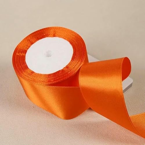 25 Yards/Rolle, 50 mm Bänder für DIY-Schleifenbastelarbeiten, Polyester-Satinbänder, Weihnachts-Heimdekor-Accessoires, Klebeband, Hochzeitsve von AYHTUD