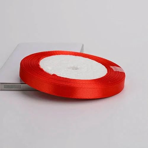 25 Yards/Rolle 6 mm – 75 mm rotes Satinband, Schleife, Basteln, Hochzeitsfeier, Dekoration, Verpacken, Scrapbooking, Zubehör, DIY-Verpackungsmaterial, von AYHTUD