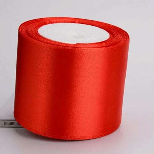 25 Yards/Rolle 6 mm – 75 mm rotes Satinband, Schleife, Basteln, Hochzeitsfeier, Dekoration, Verpacken, Scrapbooking, Zubehör, DIY-Verpackungsmaterial, von AYHTUD