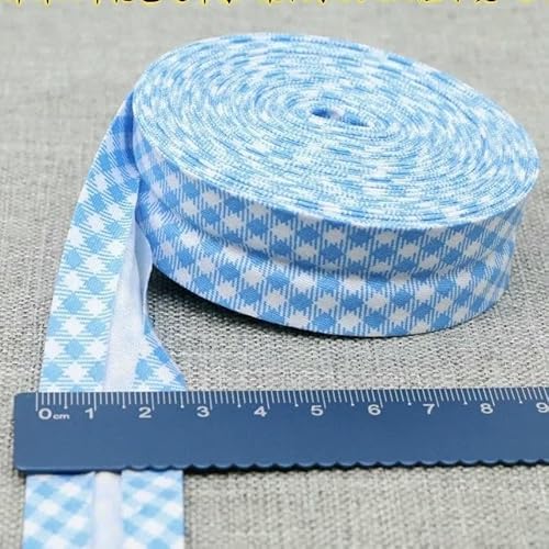 25 mm Schrägband, 100% Baumwolle, karierte Stoffe, Kederstoffstreifen für DIY-Nähbänder, 07–25 mm x 10 Meter 25 mm Schrägband, 100% Baumwolle, karierte Stoffe, Kederstoffstreifen für DIY-Nähbänder, 07–25 mm x 10 Meter von AYHTUD
