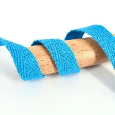 45,7 m Fischgrätenband, Baumwollband, hochfestes Gürteltaschen-Etikettenband, Nähband, Schrägband, DIY-Bastelzubehör, Blau, 1 cm von AYHTUD