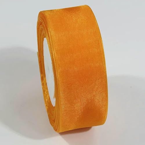 45,7 m transparentes Chiffonband, Organza-Spitzenbänder für Heimwerker, Basteln, Weihnachten, Halloween, Hochzeitsdekoration, Geschenkstoff, 017–52 mm von AYHTUD