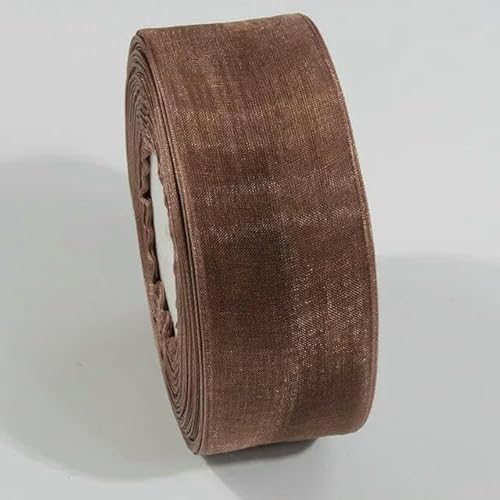 45,7 m transparentes Chiffonband, Organza-Spitzenbänder für Heimwerker, Basteln, Weihnachten, Halloween, Hochzeitsdekoration, Geschenkstoff, 030–52 mm von AYHTUD