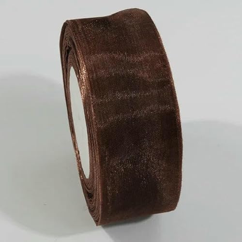 45,7 m transparentes Chiffonband, Organza-Spitzenbänder für Heimwerkerarbeiten, Weihnachten, Halloween, Hochzeitsdekoration, Geschenkstoff, 032–38 mm von AYHTUD