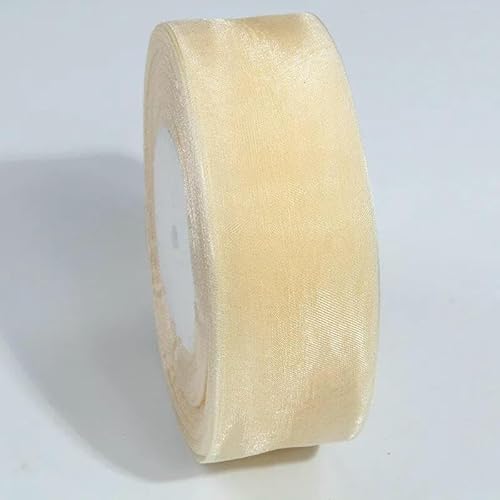 45,7 m transparentes Chiffonband, Organza-Spitzenbänder für Heimwerkerarbeiten, Weihnachten, Halloween, Hochzeitsdekoration, Geschenkstoff, 123–10 mm von AYHTUD