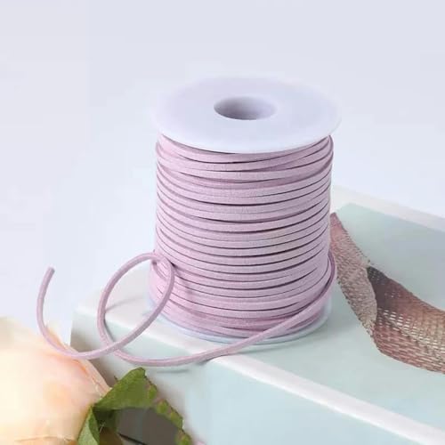 45 m/Rolle DIY Blumendekobänder Schmuckpaket Samtband Zubehör Fadenschnur Kunstwildleder geflochtene Kordel Leder-23–45 Meter von AYHTUD