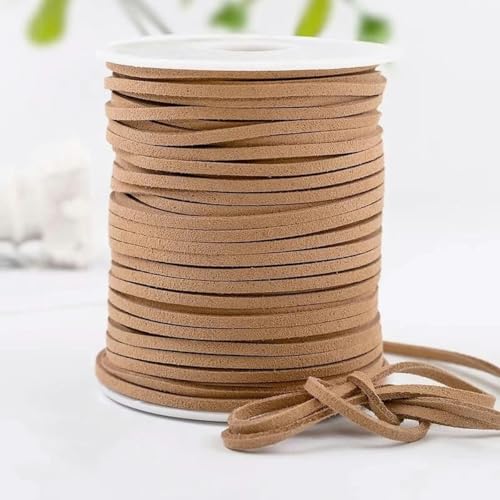 45 m/Rolle DIY Blumendekobänder Schmuckpaket Samtband Zubehör Fadenschnur Kunstwildleder geflochtene Kordel Leder-27–45 Meter von AYHTUD