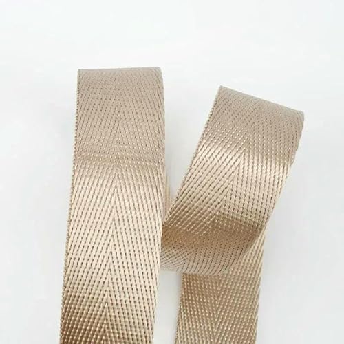 5 Meter 20/25/32/38/50 mm Nylon-Gurtband, 1 mm dick, einfarbiges Band für Schrägband für Auto-Rucksäcke, Beige, 38 mm 5 Meter 20/25/32/38/50 mm Nylon-Gurtband, 1 mm dick, einfarbiges Band für Schrägband für Auto-Rucksäcke, Beige, 38 mm von AYHTUD