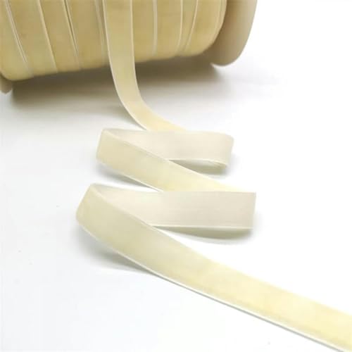 5 Yards 6–25 mm Samtband Hochzeitsfeier-Dekoration Handgemachtes Band zum Verpacken von Haarschleifen DIY Weihnachtsband-Creme-15 mm breit von AYHTUD