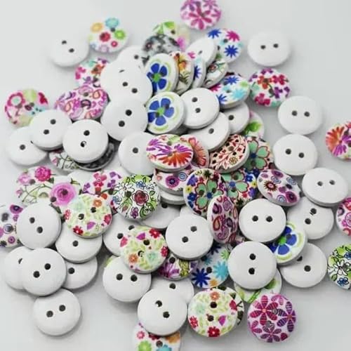 50 Stück 15 mm 2-Loch-Knopf Farbdruck Runde Holzknöpfe Nähen Scrapbooking Dekor Kartenherstellung DIY-Knöpfe für Kleidung-D08-15 mm 50 Stück 15 mm 2-Loch-Knopf Farbdruck Runde Holzknöpfe Nähen Scrapbooking Dekor Kartenherstellung DIY-Knöpfe für Kleidung-D08-15 mm von AYHTUD