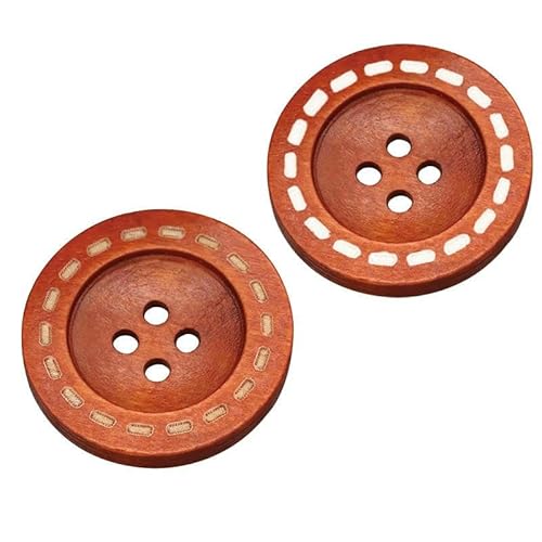50 Stück DIY Holzknöpfe Nähzubehör Handgefertigte Holzhandwerksdekoration Kinderkleidung Bekleidung 4-Loch Retro Runder Holzknopf-G-Stil 50 Stück-25 mm 50 Stück DIY Holzknöpfe Nähzubehör Handgefertigte Holzhandwerksdekoration Kinderkleidung Bekleidung 4-Loch Retro Runder Holzknopf-G-Stil 50 Stück-25 mm von AYHTUD