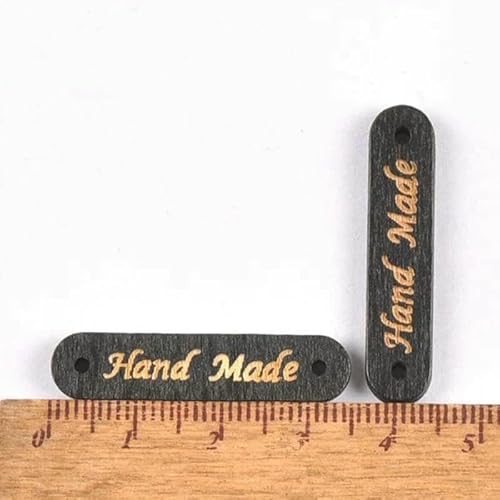 50 Stück gemischte Holzknöpfe "Handgemacht"-Anhänger zum Nähen von Kleidung, Schuhen, Holzanhänger, DIY, handgefertigt, Scrapbooking, Basteln, Dekor, Zubehör-mt093 50 Stück gemischte Holzknöpfe "Handgemacht"-Anhänger zum Nähen von Kleidung, Schuhen, Holzanhänger, DIY, handgefertigt, Scrapbooking, Basteln, Dekor, Zubehör-mt093 von AYHTUD