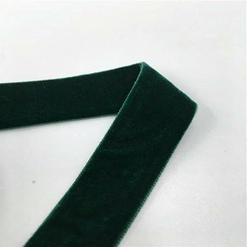 6/9/19/25 mm doppelseitiges grünes Nylon-Samtband für Hochzeits- und Partydekoration, handgefertigtes Geschenkband, DIY, Weihnachten, 1/3/5 Yard-19 mm, grün von AYHTUD