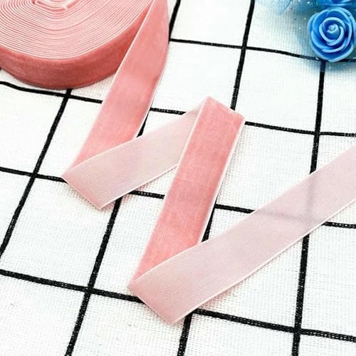 6–38 mm Samtband für Hochzeit, Party, Dekoration, handgefertigt, Haarschleife, DIY, Weihnachten – 25 Wassermelonenrot – 15 mm, 5 Yards von AYHTUD