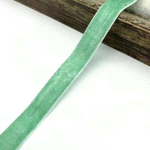 6–38 mm Samtband für Hochzeits- und Partydekoration, handgefertigt, zum Verpacken von Haarschleifen, zum Selbermachen, Weihnachten – 04 Cyan-6 mm, 5 Yards von AYHTUD