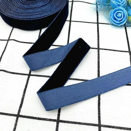 6–38 mm Samtband für Hochzeits- und Partydekoration, handgefertigt, zum Verpacken von Haarschleifen, zum Selbermachen, Weihnachten – 05 Marineblau – 6 mm von AYHTUD