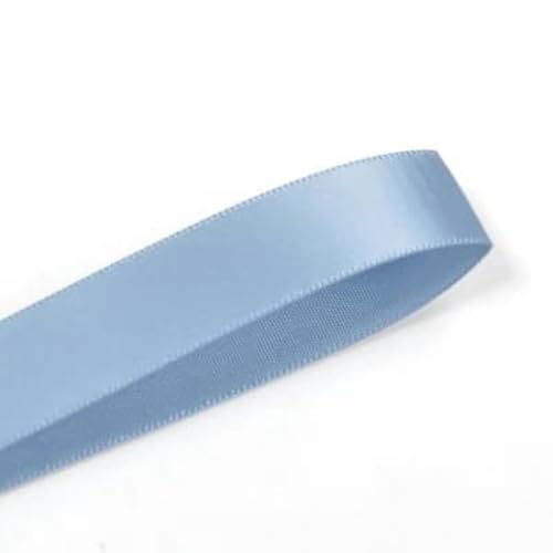 6 9 13 16 19 22 mm doppelseitiges Satinband 100 Yards blau für Party-Hochzeitsdekoration handgefertigte Rosenblüten Ribbongs-Französischblau 332-13,0 mm von AYHTUD