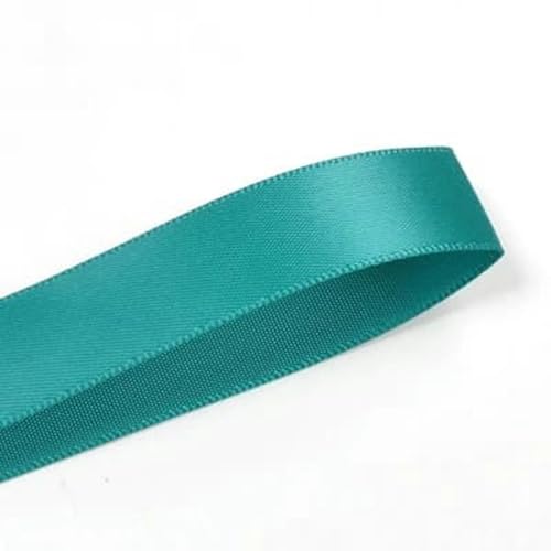 6 9 13 16 19 22 mm doppelseitiges Satinband 100 Yards blau für Party-Hochzeitsdekoration handgefertigte Rosenblüten Ribbongs-Jade 346-22 mm von AYHTUD