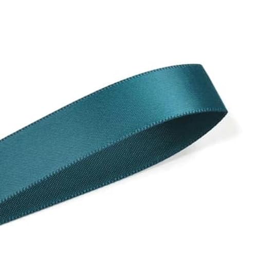 6 9 13 16 19 22 mm doppelseitiges Satinband 100 Yards blau für Party-Hochzeitsdekoration handgefertigte Rosenblüten Ribbongs-blaugrün 347-6mm von AYHTUD