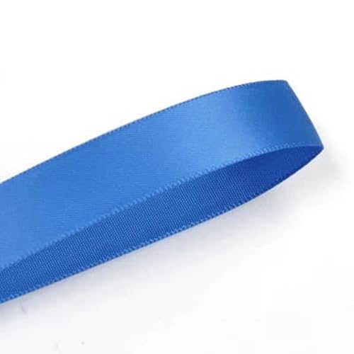 6 9 13 16 19 22 mm doppelseitiges Satinband 100 Yards blau für Party-Hochzeitsdekoration handgefertigte Rosenblüten Ribbongs-royal 350-9 mm von AYHTUD