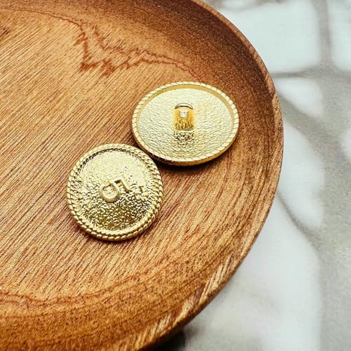 6 Stück - Luxus-Markendesign Gold Schwarz Weiß 5 Fünf Zahlen Runde Metallknöpfe für Kleidung DIY Nähzubehör Dekorknöpfe-Gold-25mm 6 Stück - Luxus-Markendesign Gold Schwarz Weiß 5 Fünf Zahlen Runde Metallknöpfe für Kleidung DIY Nähzubehör Dekorknöpfe-Gold-25mm von AYHTUD