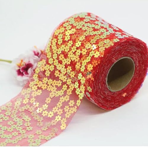 80 mm, 1 Meter/5 Meter, Pflaumenblüten-Glitzer-Paillettenband, Tüll, Tutu, Hochzeitsdekoration, Organza, DIY-Bastelbedarf für Geburtstagsfeiern, rot, 80 mm Pailletten, 5 Meter 80 mm, 1 Meter/5 Meter, Pflaumenblüten-Glitzer-Paillettenband, Tüll, Tutu, Hochzeitsdekoration, Organza, DIY-Bastelbedarf für Geburtstagsfeiern, rot, 80 mm Pailletten, 5 Meter von AYHTUD
