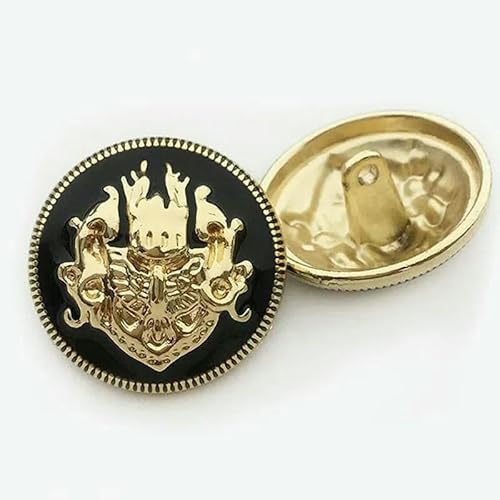 Metallknöpfe, Kronenmuster, golden, britischer College-Stil, Designer, handgefertigt, Luxus-Kleidungsstück, Nähzubehör, DIY-Knöpfe, 6 Stück, 10–11,5 mm, 6 Stück Metallknöpfe, Kronenmuster, golden, britischer College-Stil, Designer, handgefertigt, Luxus-Kleidungsstück, Nähzubehör, DIY-Knöpfe, 6 Stück, 10–11,5 mm, 6 Stück von AYHTUD