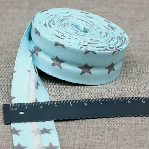 Schrägband aus Baumwolle, 25 mm (1 Zoll) x 5 m, bedruckte Blumen, Schrägband aus Baumwolltwill, DIY-Nähkantenstoff, Stoffmaterial-40-25 mm x 5 m von AYHTUD