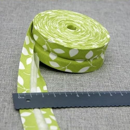 Schrägband aus Baumwolle, 25 mm (1 Zoll) x 5 m, bedruckte Blumen, Schrägband aus Baumwolltwill, DIY-Nähkantenstoff, Stoffmaterial-49-25 mm x 5 m von AYHTUD