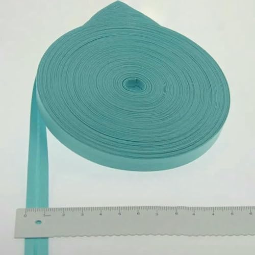 Schrägband aus Polyester, Größe: 12 mm, Breite: 1,27 cm, 27,6 m, das schmalste gefaltete Schrägband zum Selbernähen, 17 Seeblau, 12 mm x 27,6 m von AYHTUD