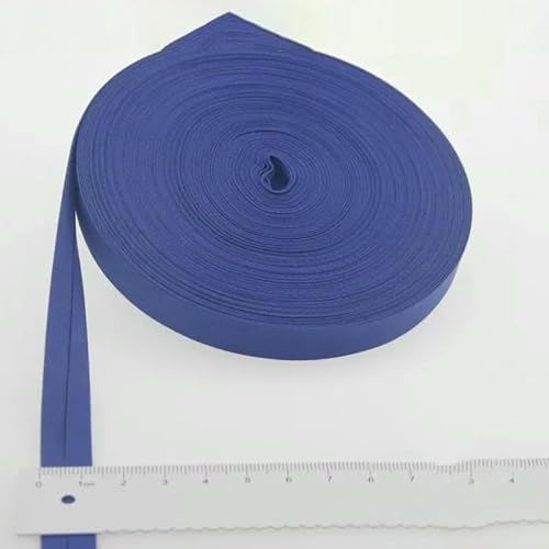 Schrägband aus Polyester, Größe: 12 mm, Breite: 1,27 cm, 27,6 m, das schmalste gefaltete Schrägband zum Selbernähen, 18 Königsblau, 12 mm x 27,6 m von AYHTUD