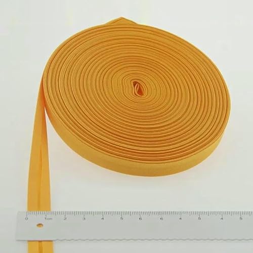 Schrägband aus Polyester, Größe: 12 mm, Breite: 1,27 cm, 27,6 m, das schmalste gefaltete Schrägband zum Selbernähen, 20 orange, 12 mm x 27,6 m von AYHTUD