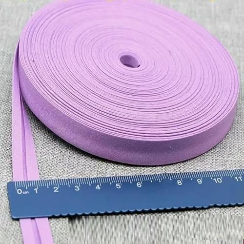 Schrägband aus Polyester, Größe: 12 mm, Breite: 1,27 cm, 27,6 m, das schmalste gefaltete Schrägband zum Selbernähen, 8 Hellviolett, 12 mm x 27,6 m von AYHTUD