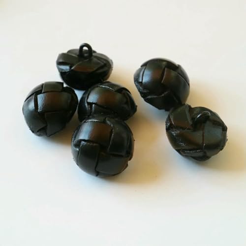 Stück/Lot Lederbezogene Knöpfe 15/19/21/23/26mm beige schwarz braun Lederknopf für Mäntel Jacke Schnalle-runde Kugel schwarz-20mm Stück/Lot Lederbezogene Knöpfe 15/19/21/23/26mm beige schwarz braun Lederknopf für Mäntel Jacke Schnalle-runde Kugel schwarz-20mm von AYHTUD