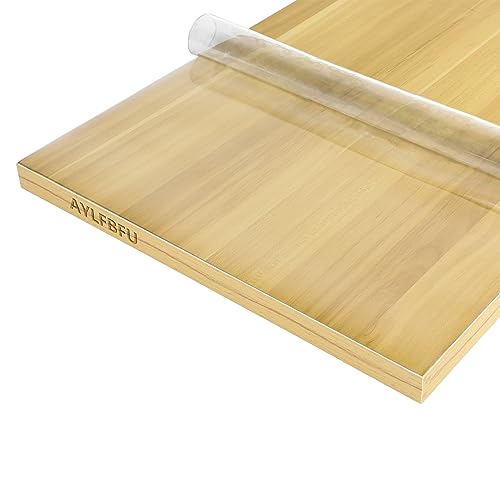 AYLFBFU Tischfolie Transparent Rechteck 40x50cm, Premium 1 mm Umweltschutz, Wachstuchtischdecke Meterware Benutzerdefinierte Größe Verfügbar, Folie für Tisch für Heimküchen, 1mm von AYLFBFU