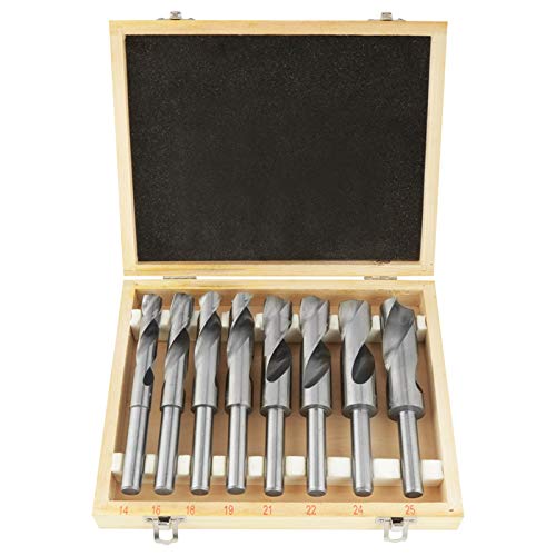 Metallbohrer Set Groß,8PCS Bohrer Metall Bohrer-Set Hochgeschwindigkeitsstahlbohrer Spiralbohrer Metallbohrer Satz Stahlbohrer Satz 8-teilig Zubehör Elektrowerkzeug Bohrschrauber Ø 14-25 mm von AYNEFY