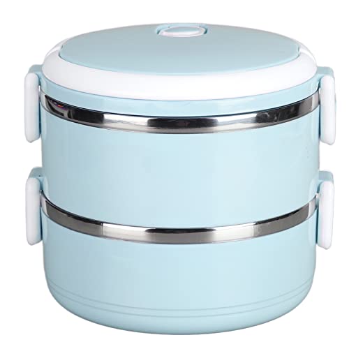 Thermo-Lunchbox, Mehrzweck-Lunchbox, Versiegelte Lebensmittelbehälter, Runde, Stapelbare, Isolierte Box für Warme Speisen, Isolierte Lunchbox aus Edelstahl für das Mittagessen in(Doppelschicht3) von AYNEFY