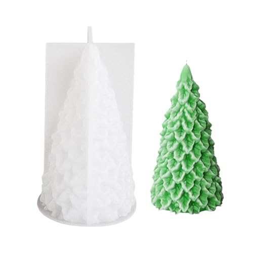 Kerzenform DIY Kerzen 3D Kerzengießform Silikon Kerzenwachs Formen Silikonformen Gießformen Weihnachten Kerzenformen Weihnachtsbaum Silikonform Weihnachten (A, One Size) von AYOrpeg