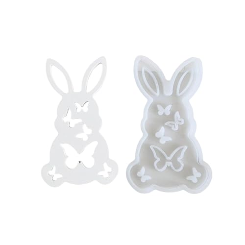 Osterhase Silikonform 3D Osterhase Silikonform Kerzen Silikonform Ostern Hase Backform für Handwerk Silikonformen Gießformen Ostern Hase Backform ﻿ (B, One Size) von AYOrpeg